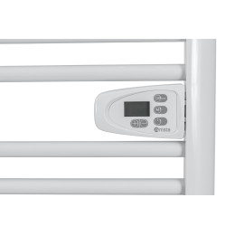 AMSTA - AMSS500TE - Sèche serviette mural 500W - Contrôle électronique - 6 modes - Thermostat réglable - Blanc